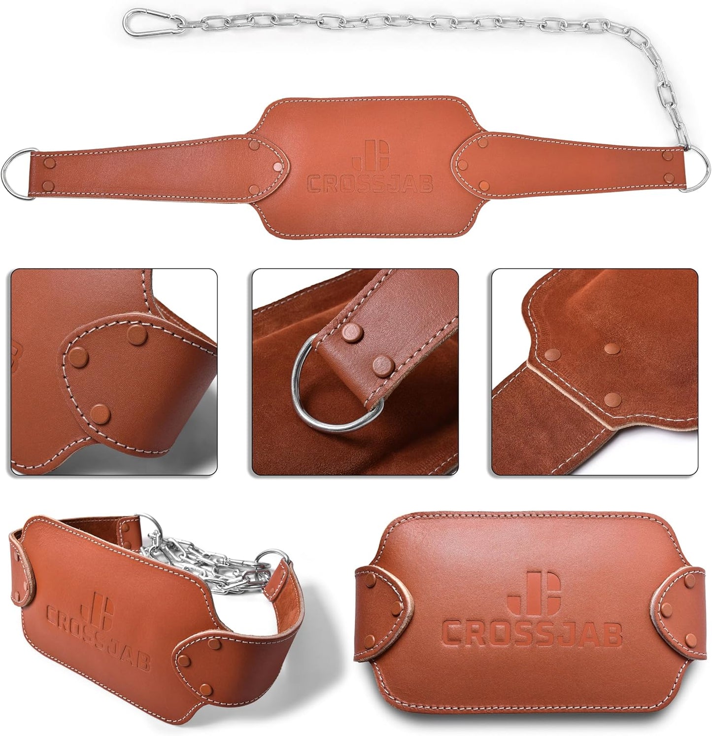 Crossjab Leather Dipping Belt
